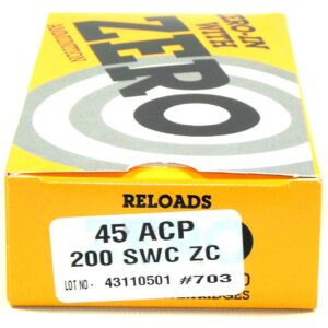 Zero Reload 45 200 Grain Semi-Wadcutter (50)