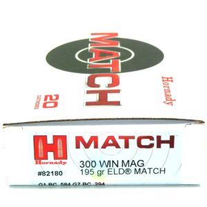 Hornady 300 Win Magnum 195 Grain ELD-M (Extremly Low Drag) Match (20)