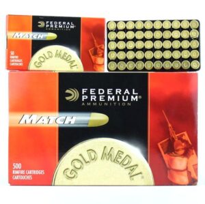 Federal 22 LR 40 Gr Solid Premium Gold Medal Match (50)