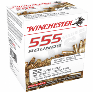 Winchester 22 LR 36 Grain Hollow Point (555) Copper Plated