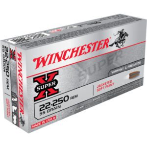 Winchester 22-250 Rem 55 Grain Jacketed Soft Point